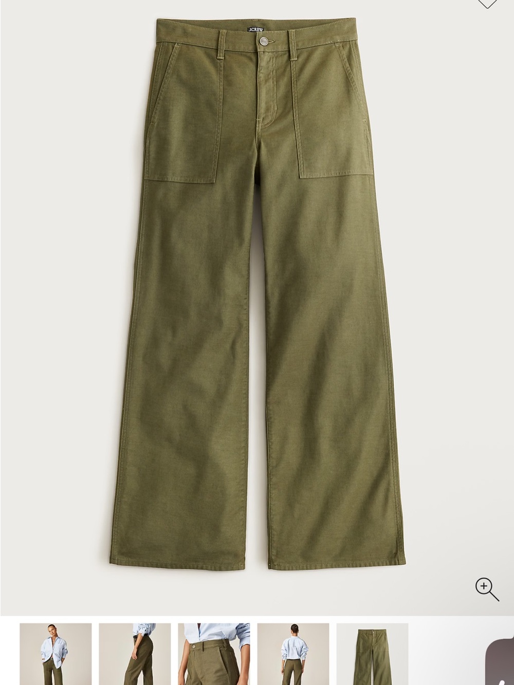 NWT J Crew Wide-Leg Pants in Dusty Blue - Picture 9 of 11